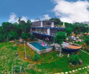 Villa du thuyền Hòa Bình mới khai trương có bể bơi, BBQ, câu cá, sân vườn rộng